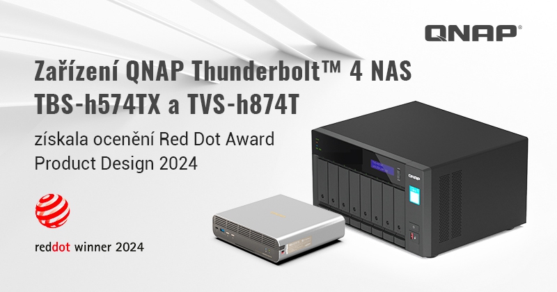 QNAP Thunderbolt™ 4 NAS TBS-h574TX a TVS-h874T 